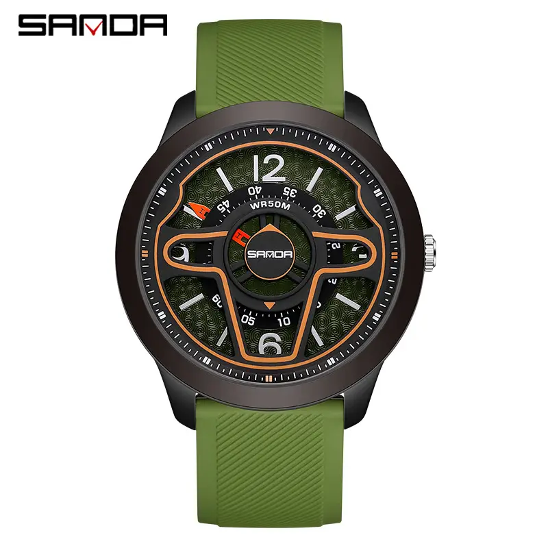 Men's Black Digital Silicone Cross-Border Watch - Image 7