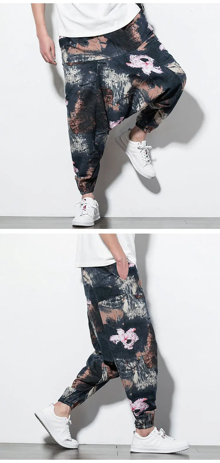 Men Printed Harlan Lantern Pants Cotton Linen Spring 2023 — feature 10