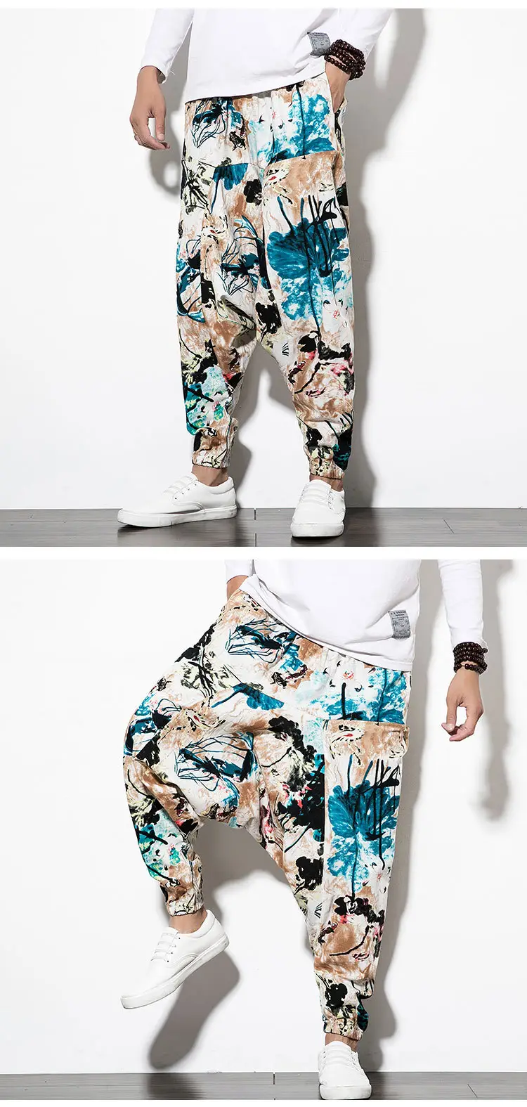 Men Printed Harlan Lantern Pants Cotton Linen Spring 2023 — feature 13