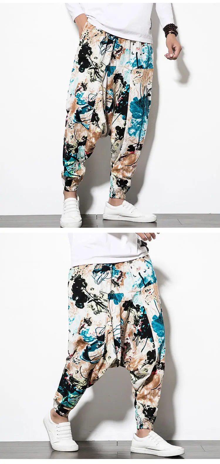 Men Printed Harlan Lantern Pants Cotton Linen Spring 2023 — feature 14