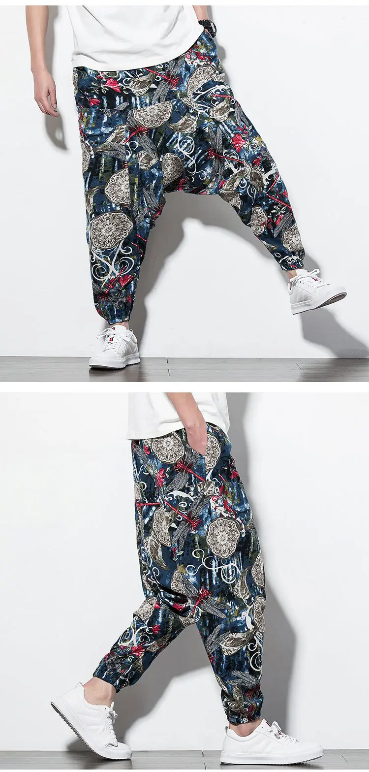 Men Printed Harlan Lantern Pants Cotton Linen Spring 2023 — feature 17