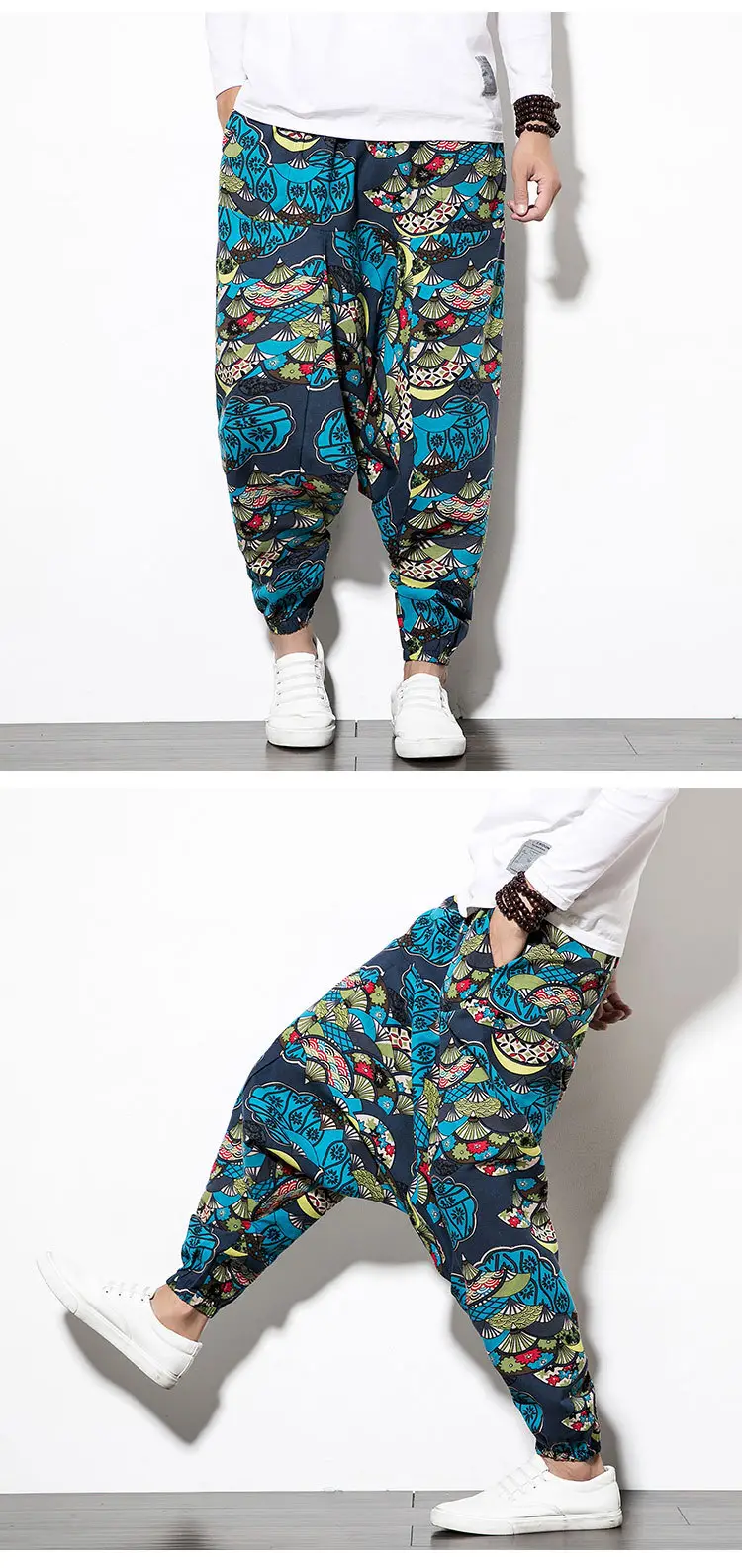 Men Printed Harlan Lantern Pants Cotton Linen Spring 2023 — feature 21