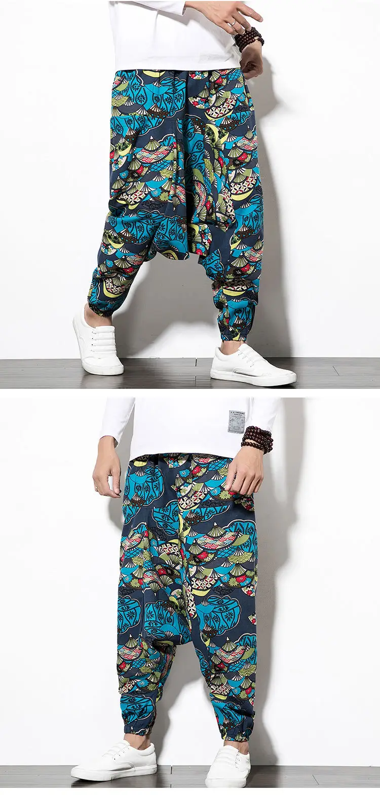 Men Printed Harlan Lantern Pants Cotton Linen Spring 2023 — feature 22