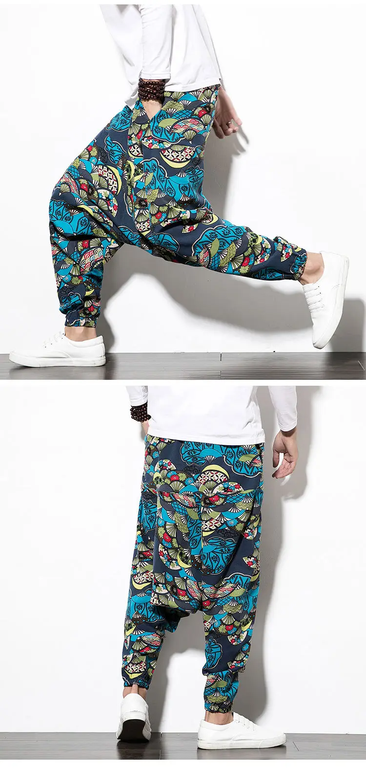Men Printed Harlan Lantern Pants Cotton Linen Spring 2023 — feature 23