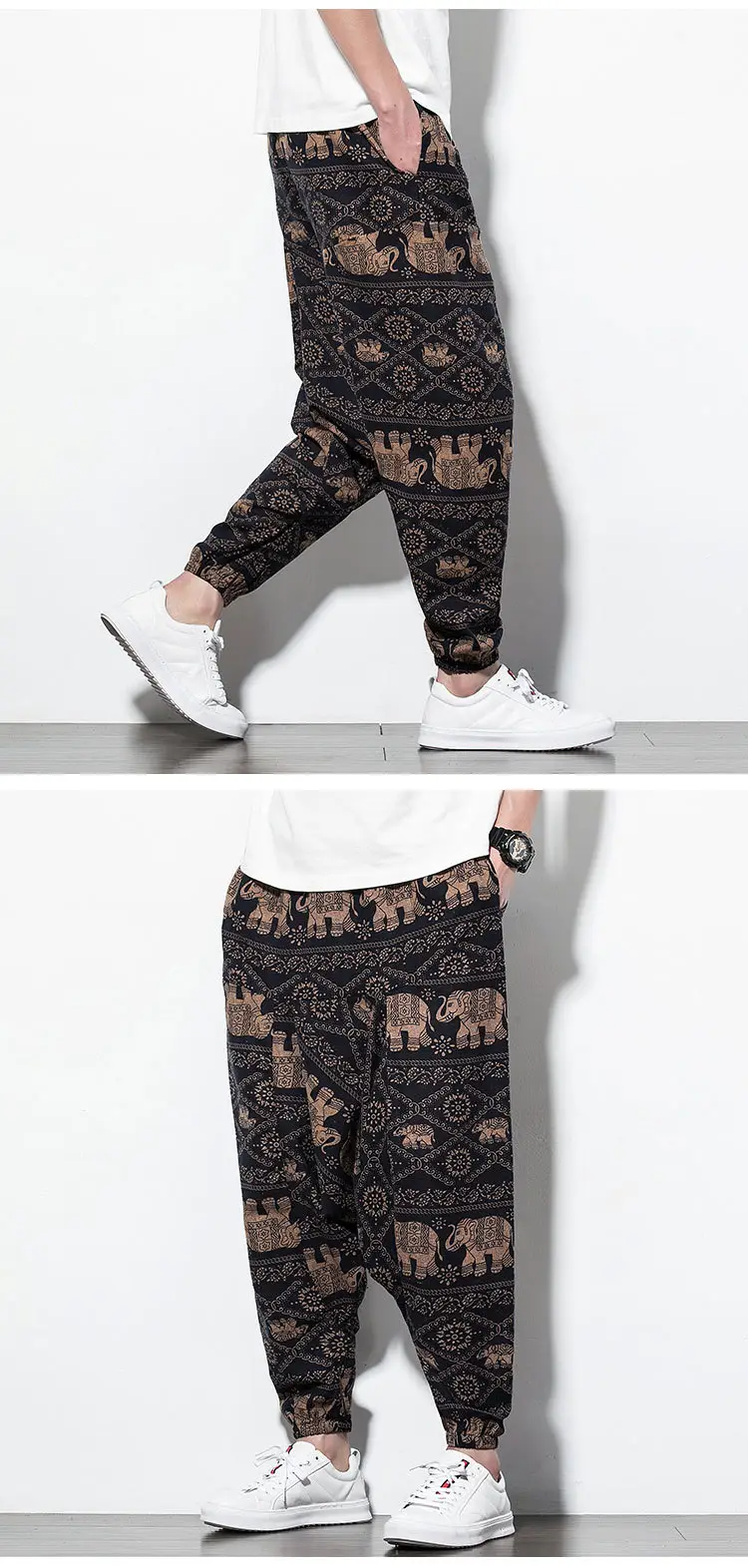 Men Printed Harlan Lantern Pants Cotton Linen Spring 2023 — feature 26