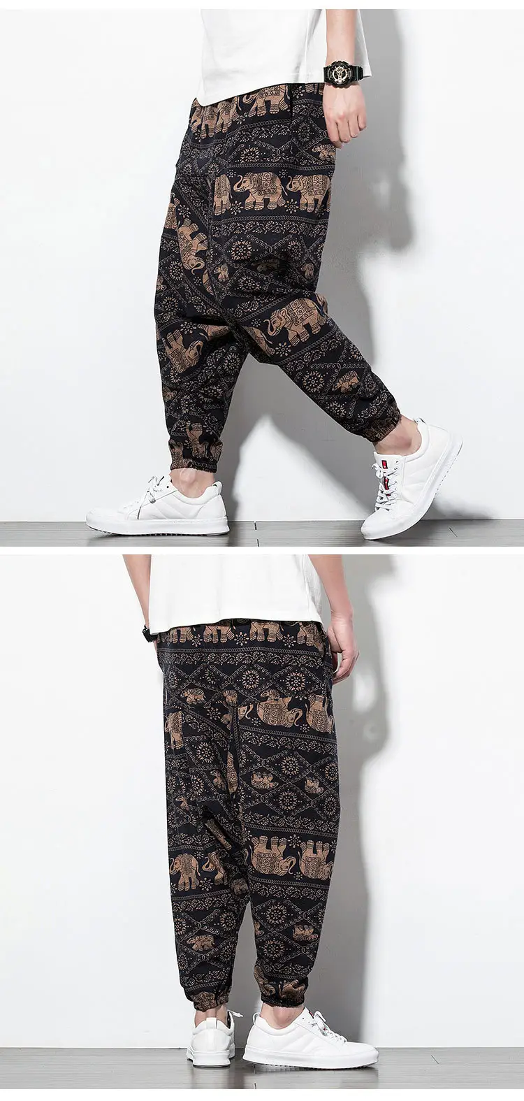 Men Printed Harlan Lantern Pants Cotton Linen Spring 2023 — feature 27