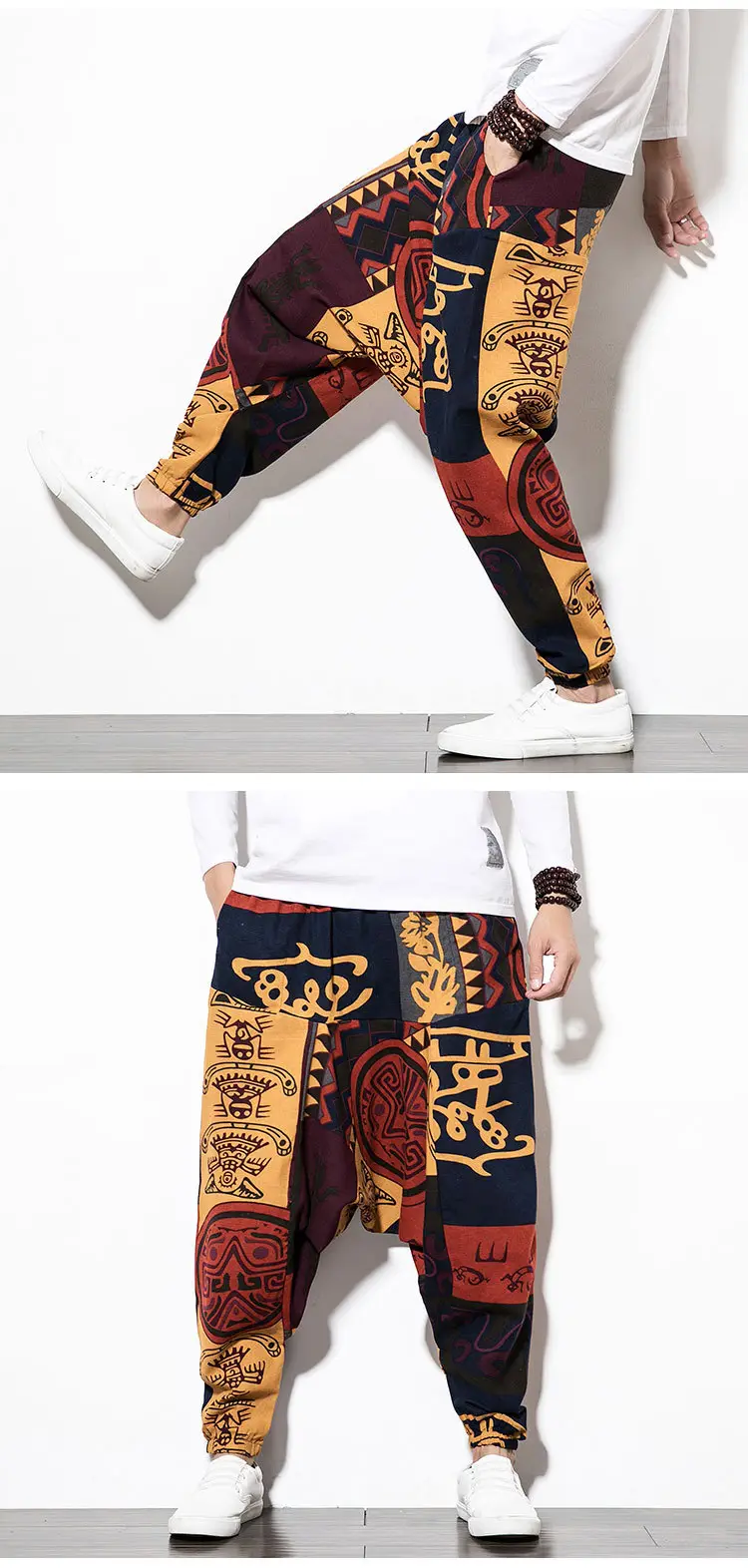 Men Printed Harlan Lantern Pants Cotton Linen Spring 2023 — feature 29