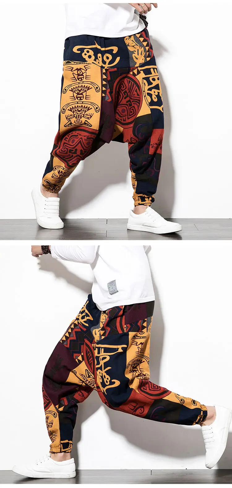 Men Printed Harlan Lantern Pants Cotton Linen Spring 2023 — feature 30