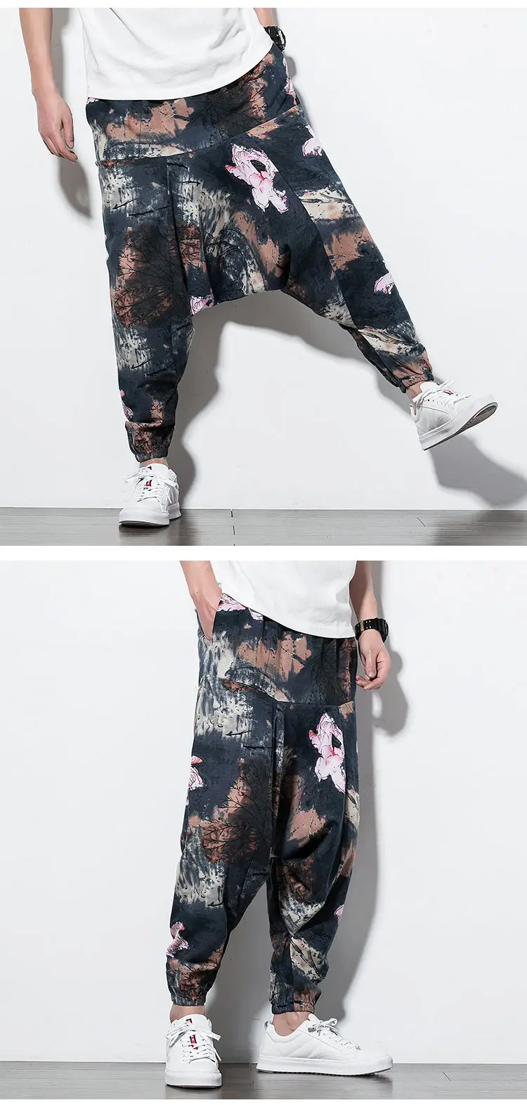 Men Printed Harlan Lantern Pants Cotton Linen Spring 2023 — feature 9