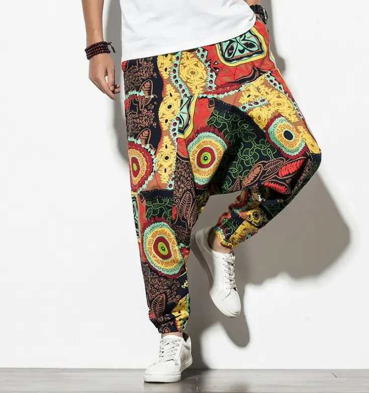 Men Printed Harlan Lantern Pants Cotton Linen Spring 2023 - Image 10