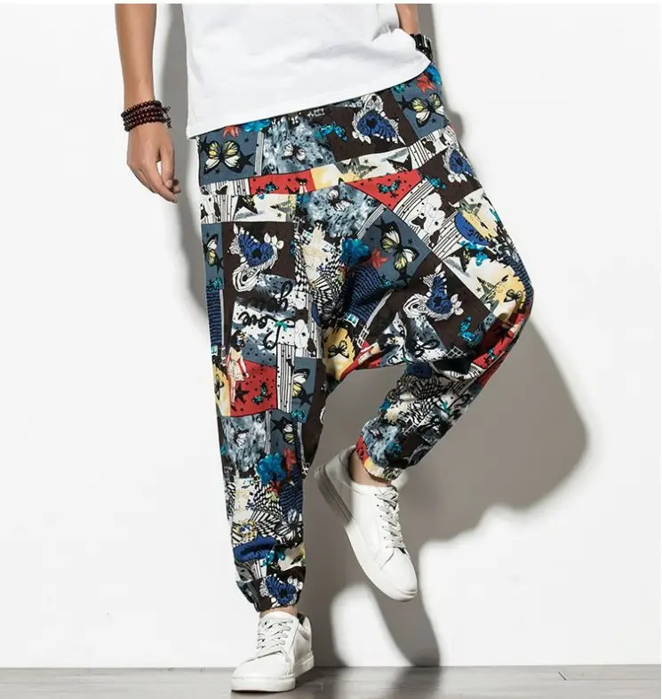 Men Printed Harlan Lantern Pants Cotton Linen Spring 2023 - Image 15