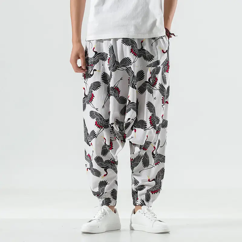 Men Printed Harlan Lantern Pants Cotton Linen Spring 2023 - Image 17