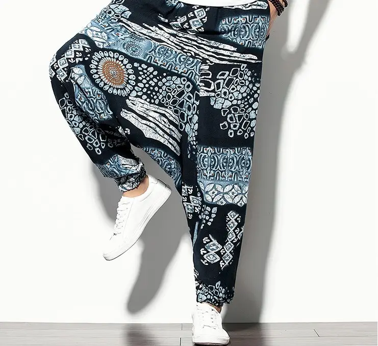 Men Printed Harlan Lantern Pants Cotton Linen Spring 2023 - Image 24