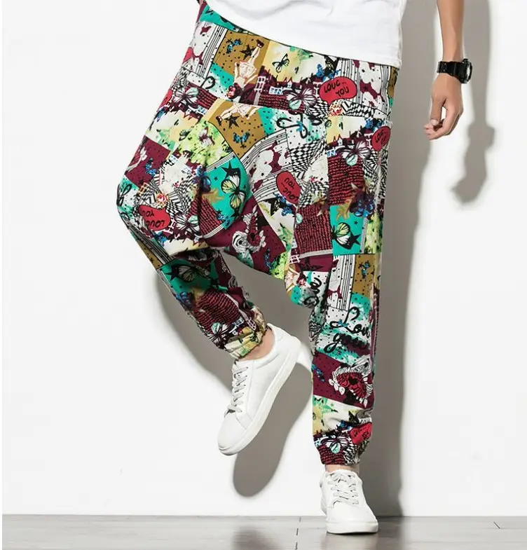 Men Printed Harlan Lantern Pants Cotton Linen Spring 2023 - Image 9