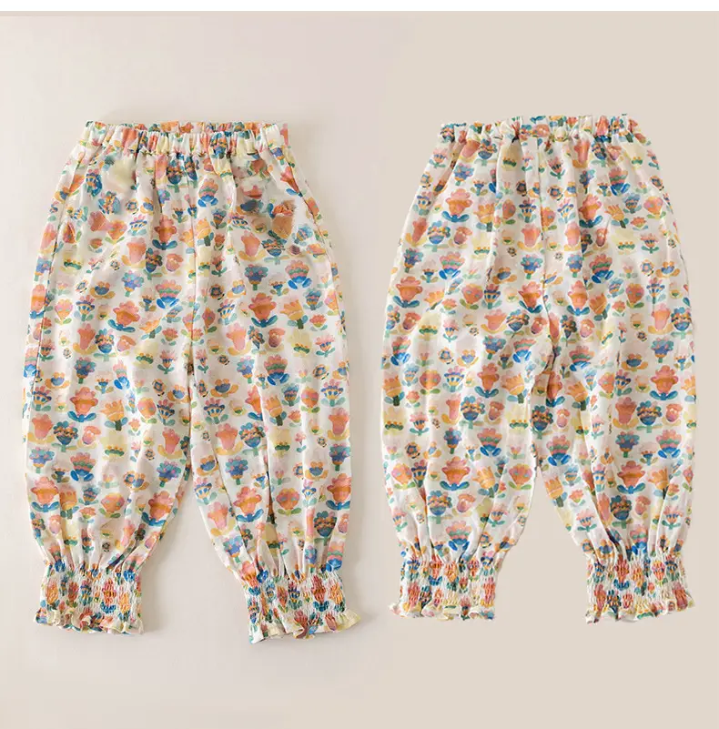 2025 White Cotton Printed Casual Pants for Kids — feature 13