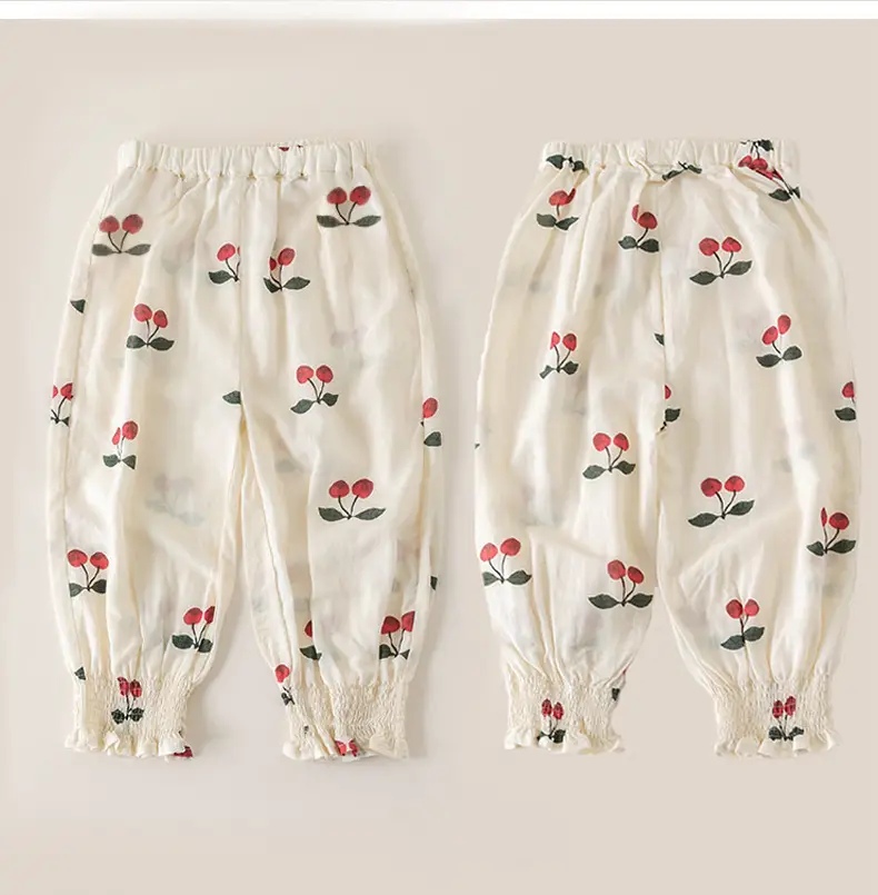 2025 White Cotton Printed Casual Pants for Kids — feature 14