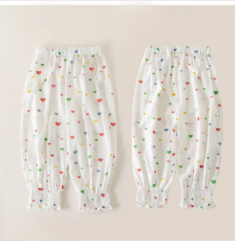 2025 White Cotton Printed Casual Pants for Kids — feature 15