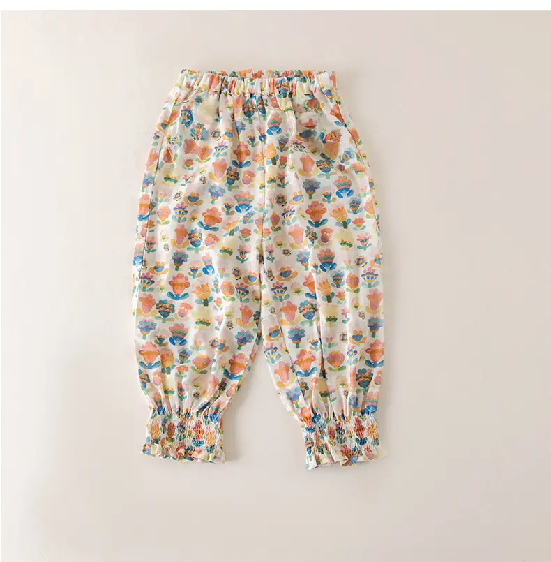 2025 White Cotton Printed Casual Pants for Kids — feature 17