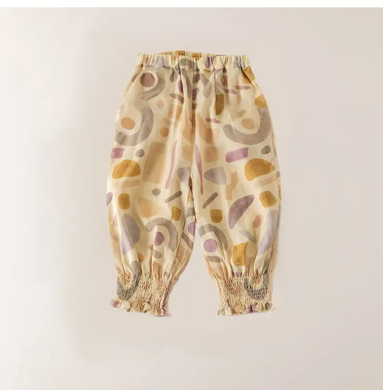 2025 White Cotton Printed Casual Pants for Kids — feature 18