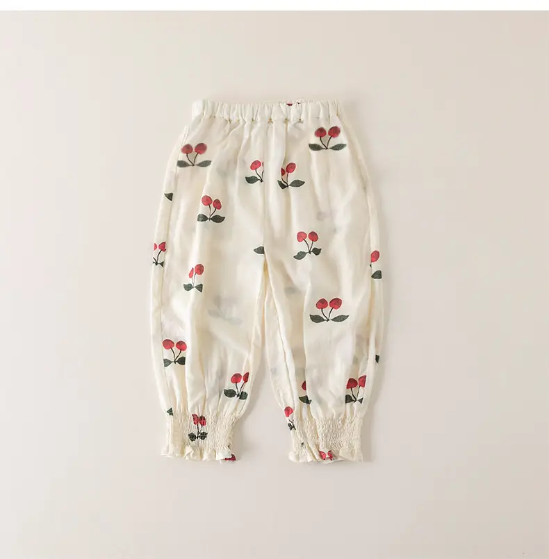 2025 White Cotton Printed Casual Pants for Kids — feature 20