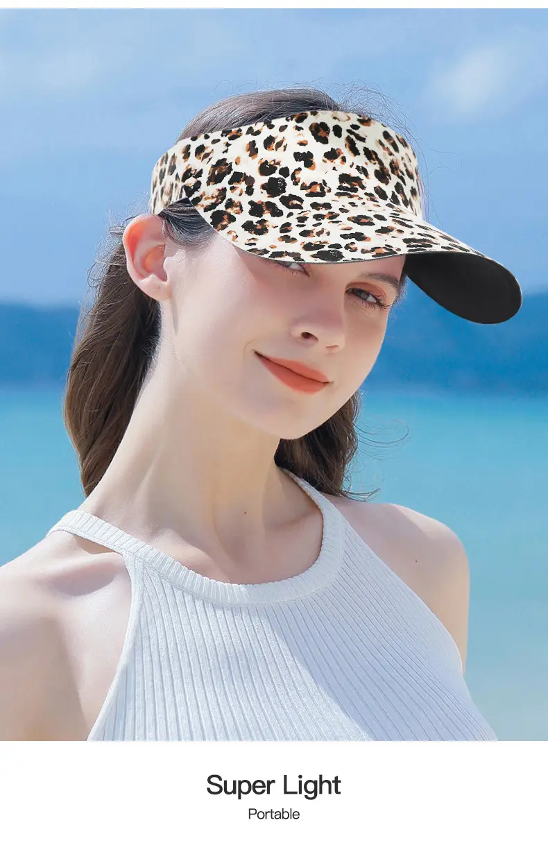 Summer Sun Visor Hat with Printed Bandana — feature 18