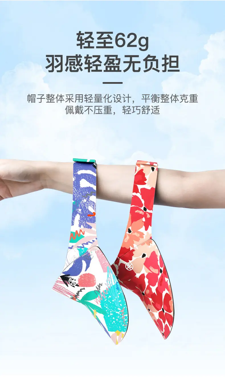 Summer Sun Visor Hat with Printed Bandana — feature 7