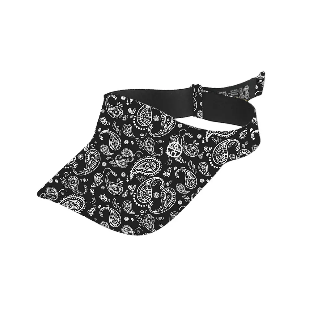 Summer Sun Visor Hat with Printed Bandana - Image 4