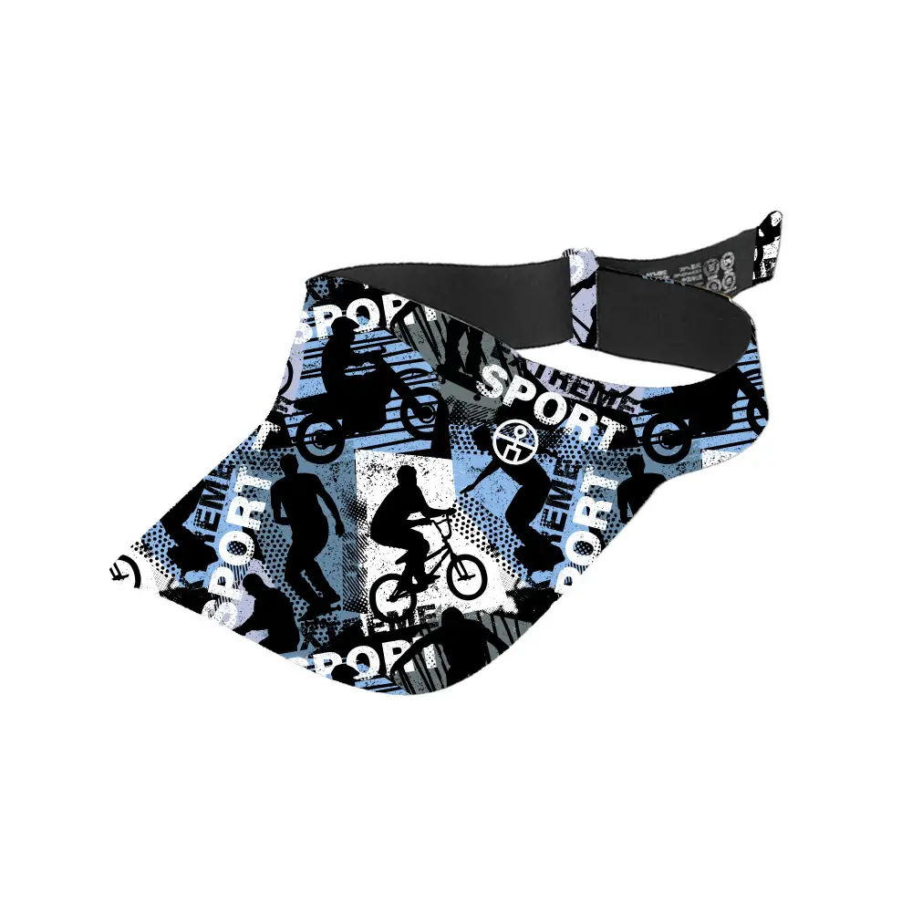 Summer Sun Visor Hat with Printed Bandana - Image 5