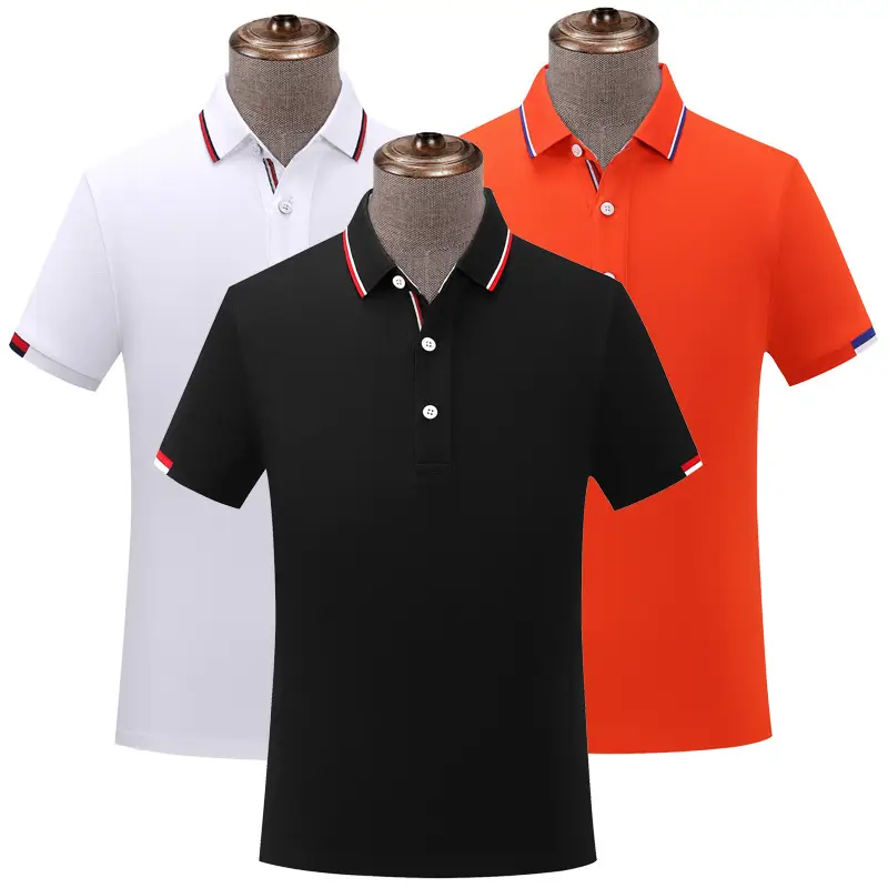 Men Ice Silk Polo T-Shirt Green Short Sleeve - Image 18