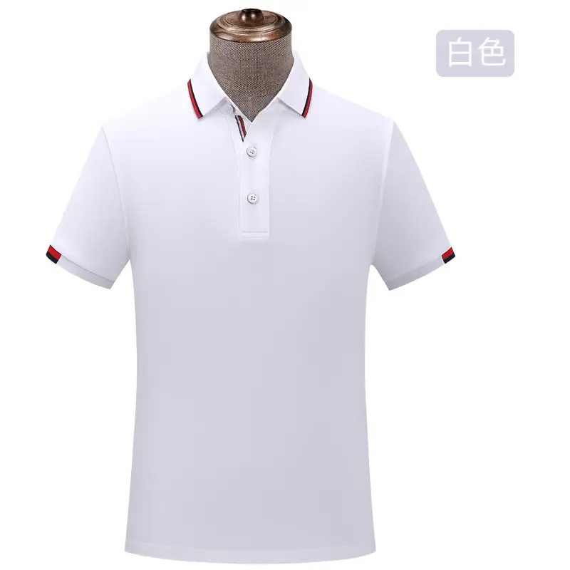 Men Ice Silk Polo T-Shirt Green Short Sleeve - Image 2