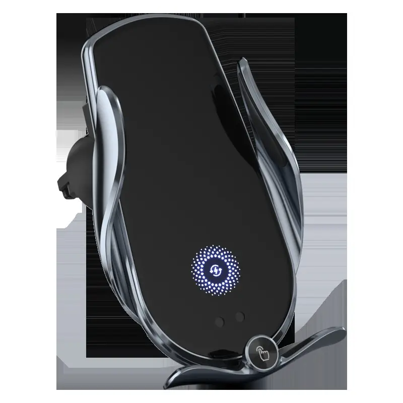 Smart Car Phone Holder with Wireless Charging & LED Light