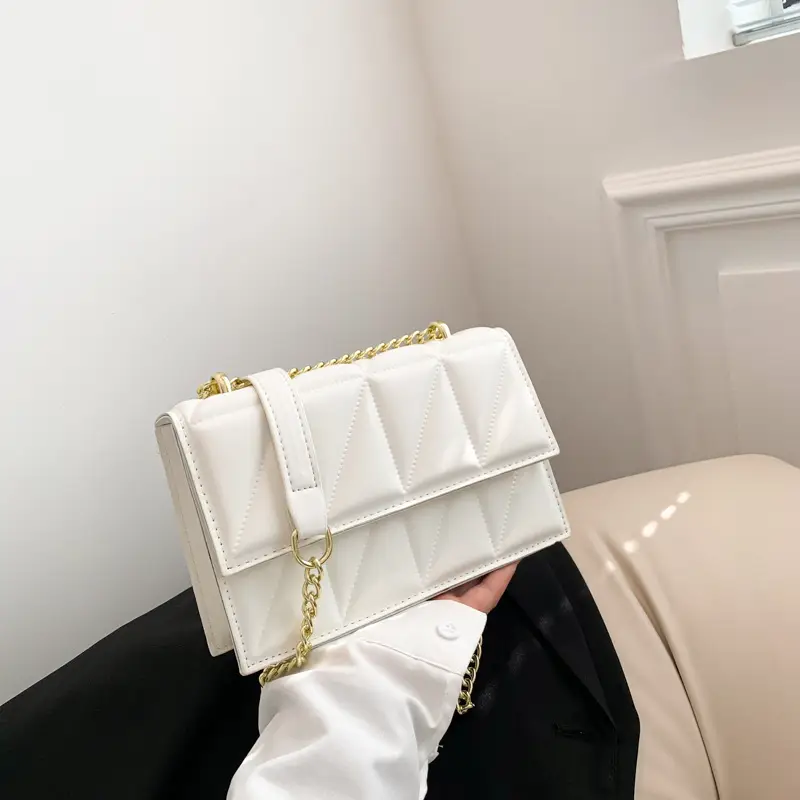 Orange Chain Shoulder Bag for Women 2023 Spring Summer - Image 2