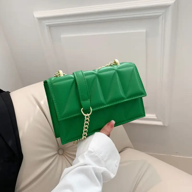 Orange Chain Shoulder Bag for Women 2023 Spring Summer - Image 7