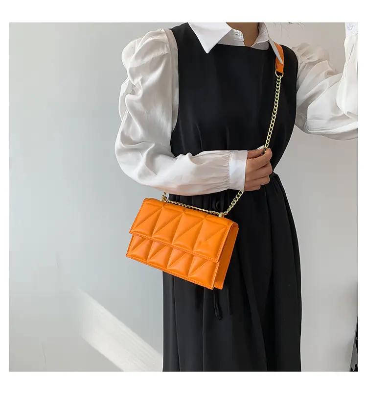 Orange Chain Shoulder Bag for Women 2023 Spring Summer — feature 14