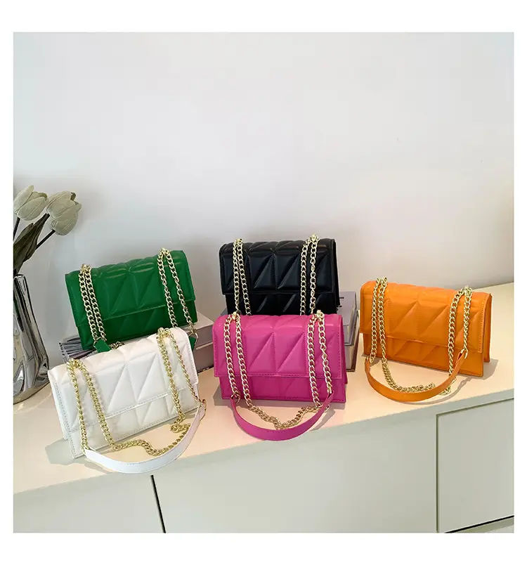 Orange Chain Shoulder Bag for Women 2023 Spring Summer — feature 24
