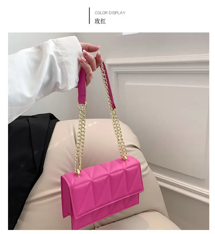 Orange Chain Shoulder Bag for Women 2023 Spring Summer — feature 32
