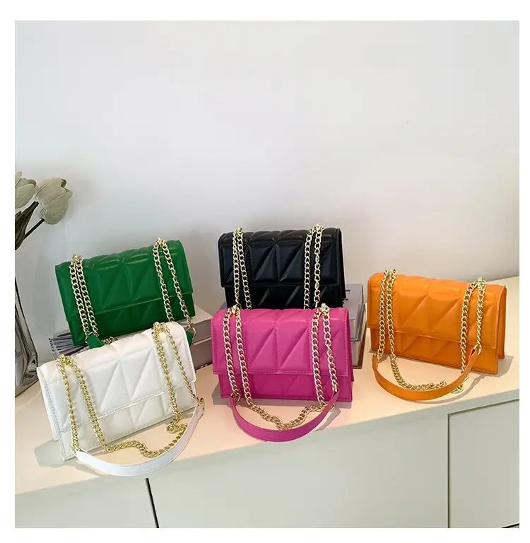 Orange Chain Shoulder Bag for Women 2023 Spring Summer — feature 35