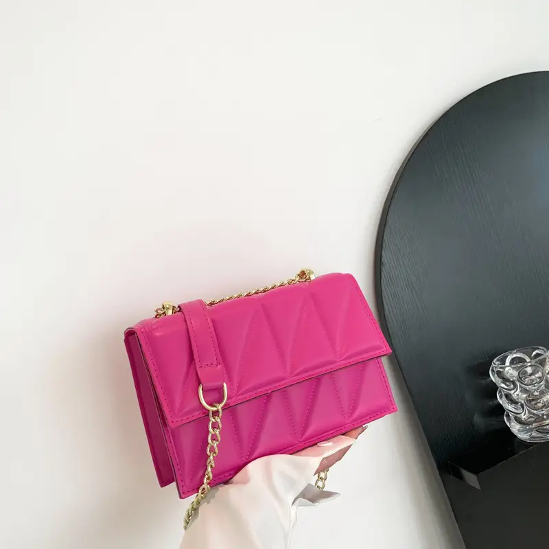 Orange Chain Shoulder Bag for Women 2023 Spring Summer - Image 5
