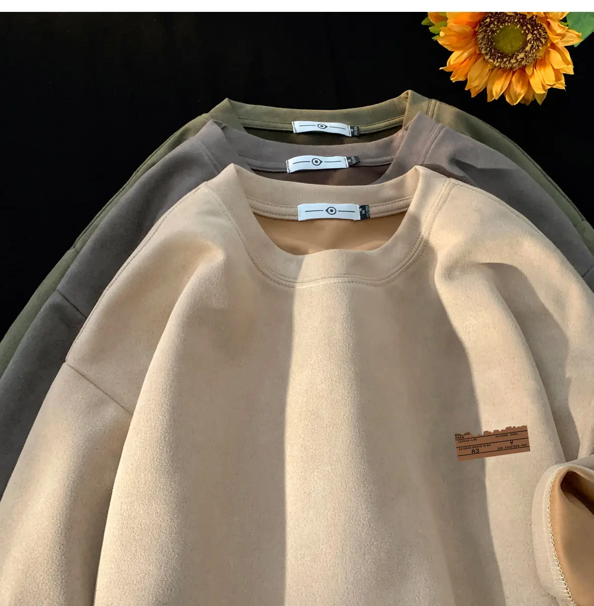 Men Brown Suede Oversize T-Shirt Summer Wear — feature 13