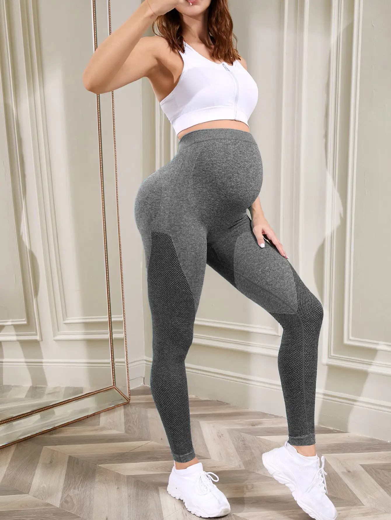 Maternity Leggings High Waist Casual Pregnancy Support — feature 10