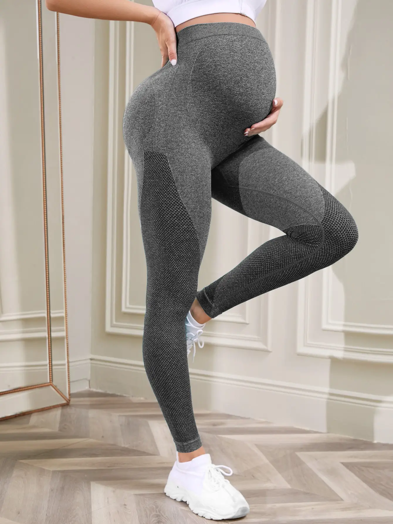 Maternity Leggings High Waist Casual Pregnancy Support — feature 11
