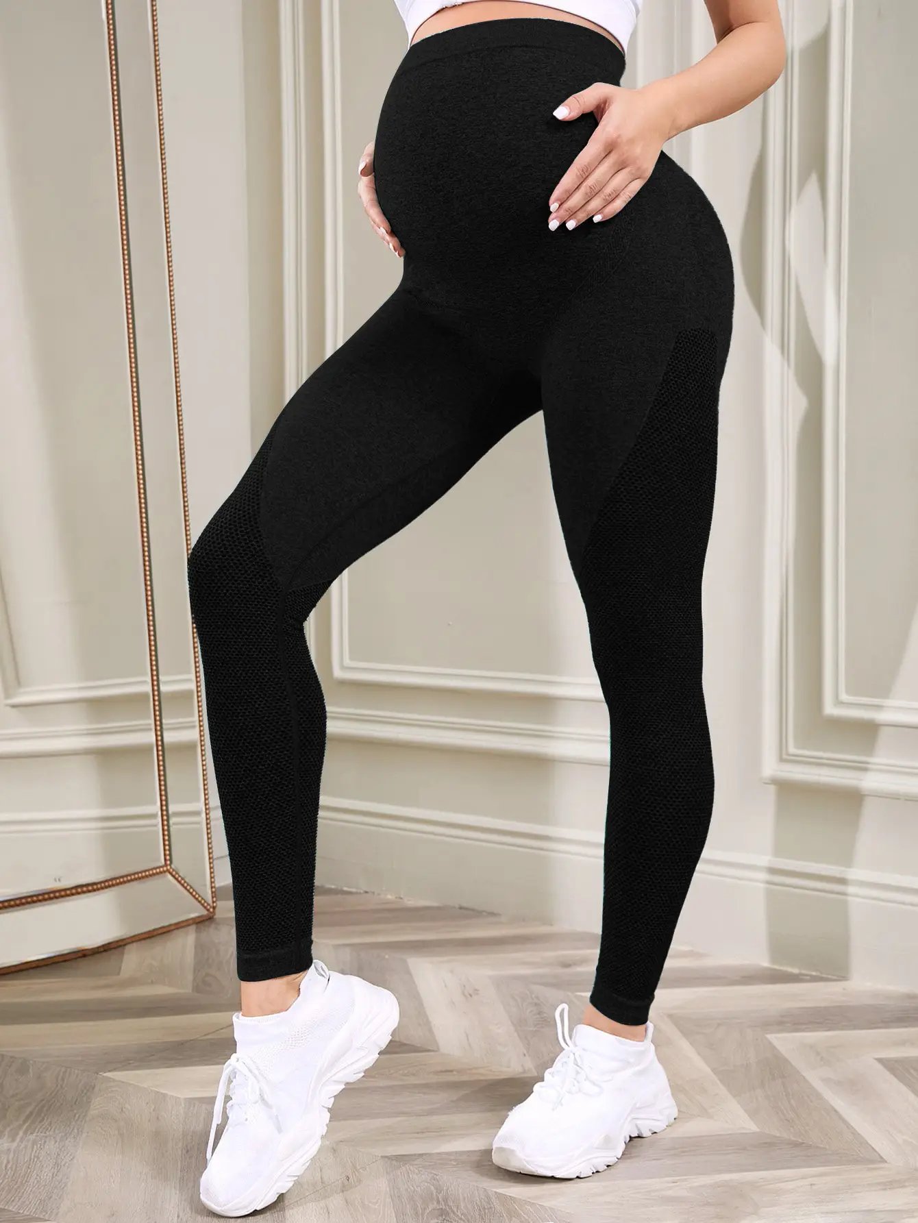 Maternity Leggings High Waist Casual Pregnancy Support — feature 23