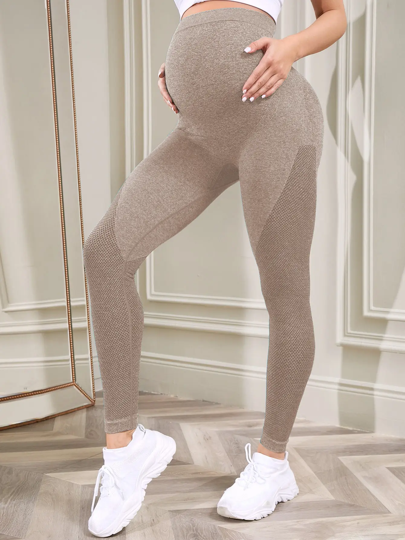 Maternity Leggings High Waist Casual Pregnancy Support — feature 28