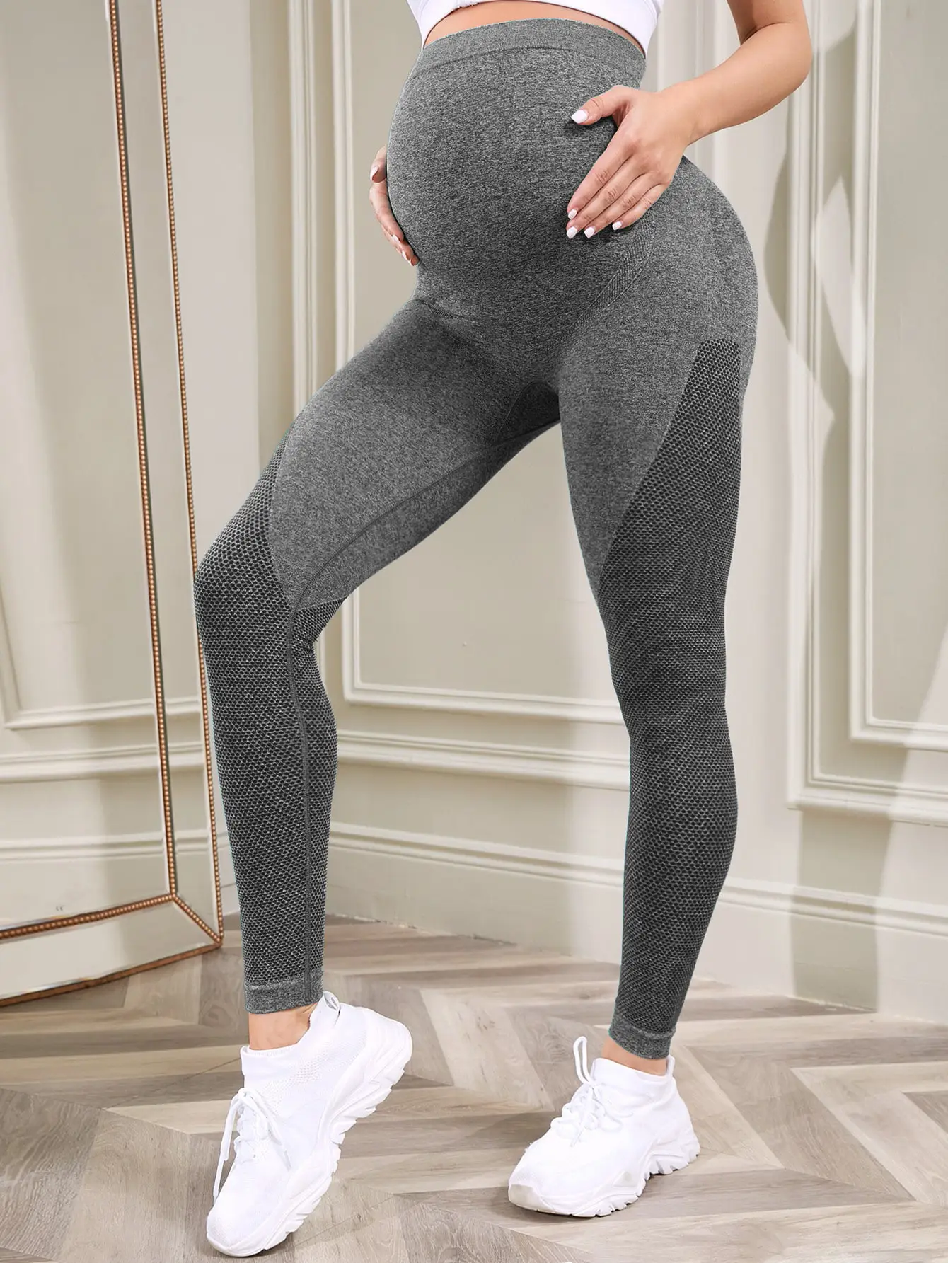 Maternity Leggings High Waist Casual Pregnancy Support — feature 9