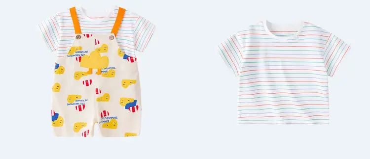 Baby Cartoon T-Shirt Cream Short Sleeve Summer — feature 11