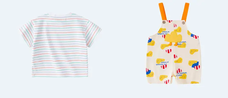 Baby Cartoon T-Shirt Cream Short Sleeve Summer — feature 12