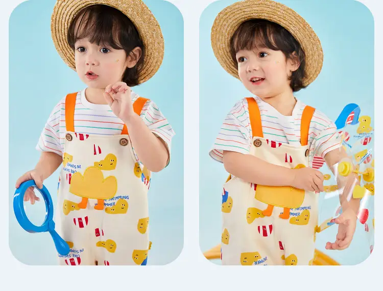 Baby Cartoon T-Shirt Cream Short Sleeve Summer — feature 22