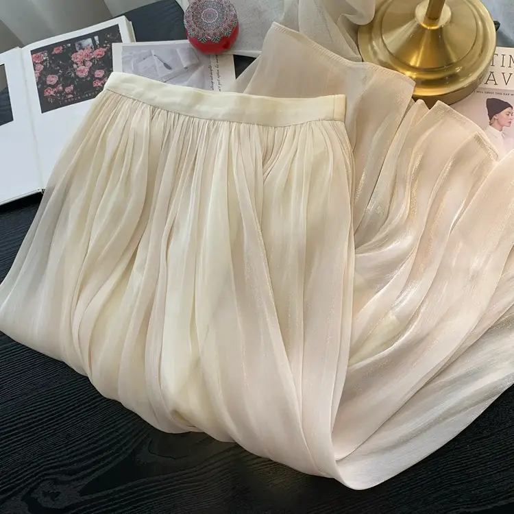 Women Streamer Gauze Skirt White Elegant Summer - Image 2