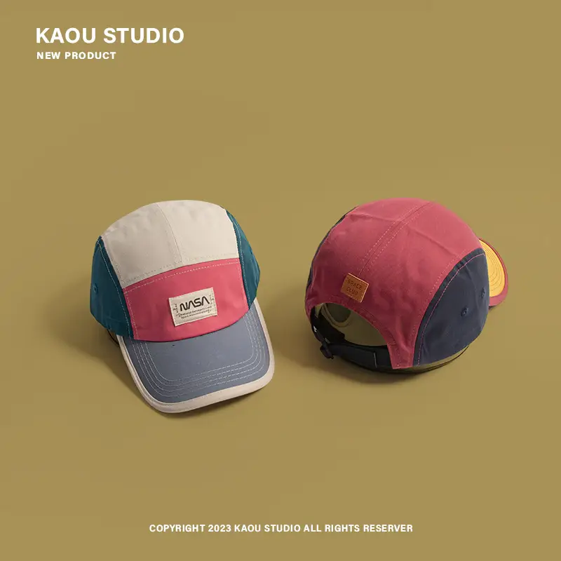 American Style Five-Piece Color-Matching Baseball Cap for Men