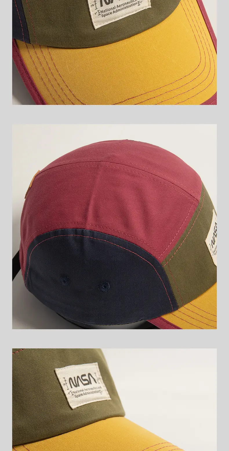 American Style Five-Piece Color-Matching Baseball Cap for Men — feature 5